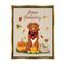 Stupell Industries Happy Thanksgiving Pumpkins Dog Framed Floater Canvas Wall Art